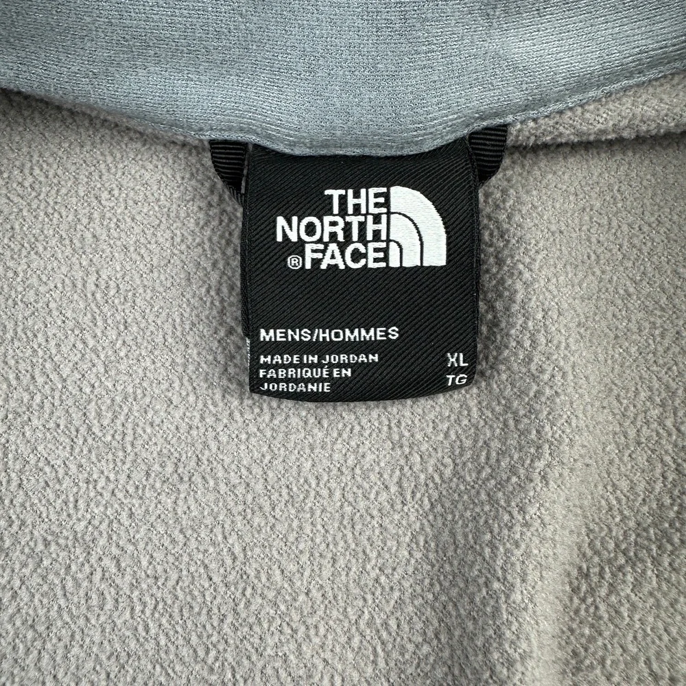The North Face Mens XL Gray Heathered Quarter Zip Pullover Fleece Jacket